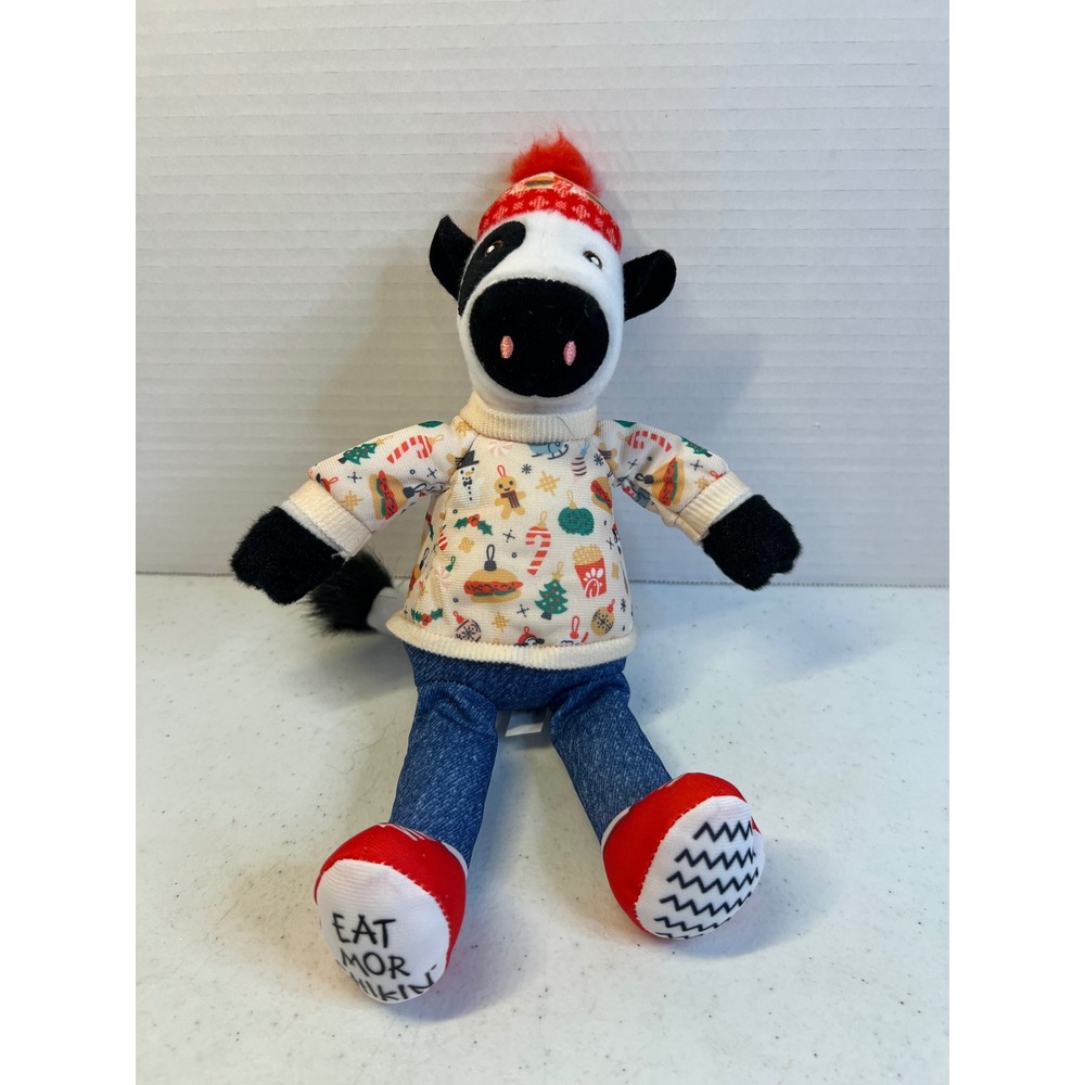 Chick-fil-A Holiday Plush Cow Eat Mor Chikin Christmas Sweater 10 inch 2019